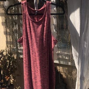 Salmon pink midi bodycon dress